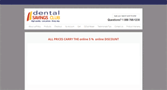 Desktop Screenshot of dentalsavingsclub.com